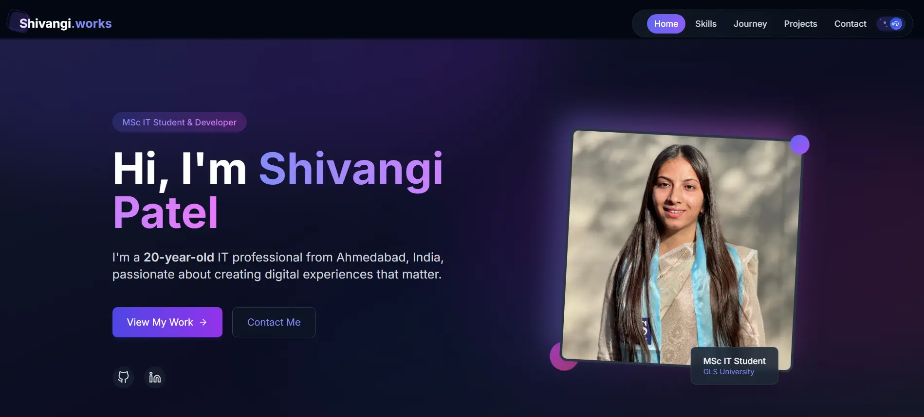 Personal portfolio website showcasing projects and skills